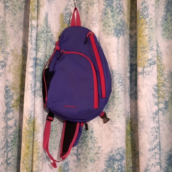 Eddie Bauer Handbags - Eddie Bauer pink and purple crossbody bag purse